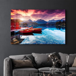 Wallity Pintura Decorativa de Vidrio Templado Multicolor 46 x 72 cm